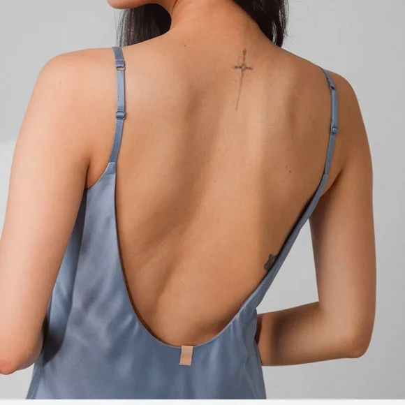 LUNYA BNWT Washable Silk Bias Slip Dress in Pastoral Blue Size XS - Picture 2 of 6